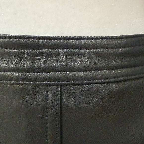 NWT RALPH by RALPH LAUREN Leather Skirt Moto zippers size 8 black - Picture 4 of 12